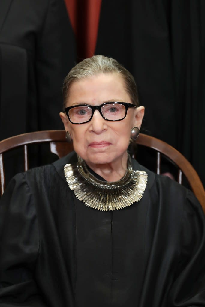 United States Supreme Court Associate Justice Ruth Bader Ginsburg poses for the court’s 2018 official portrait. Getty Images