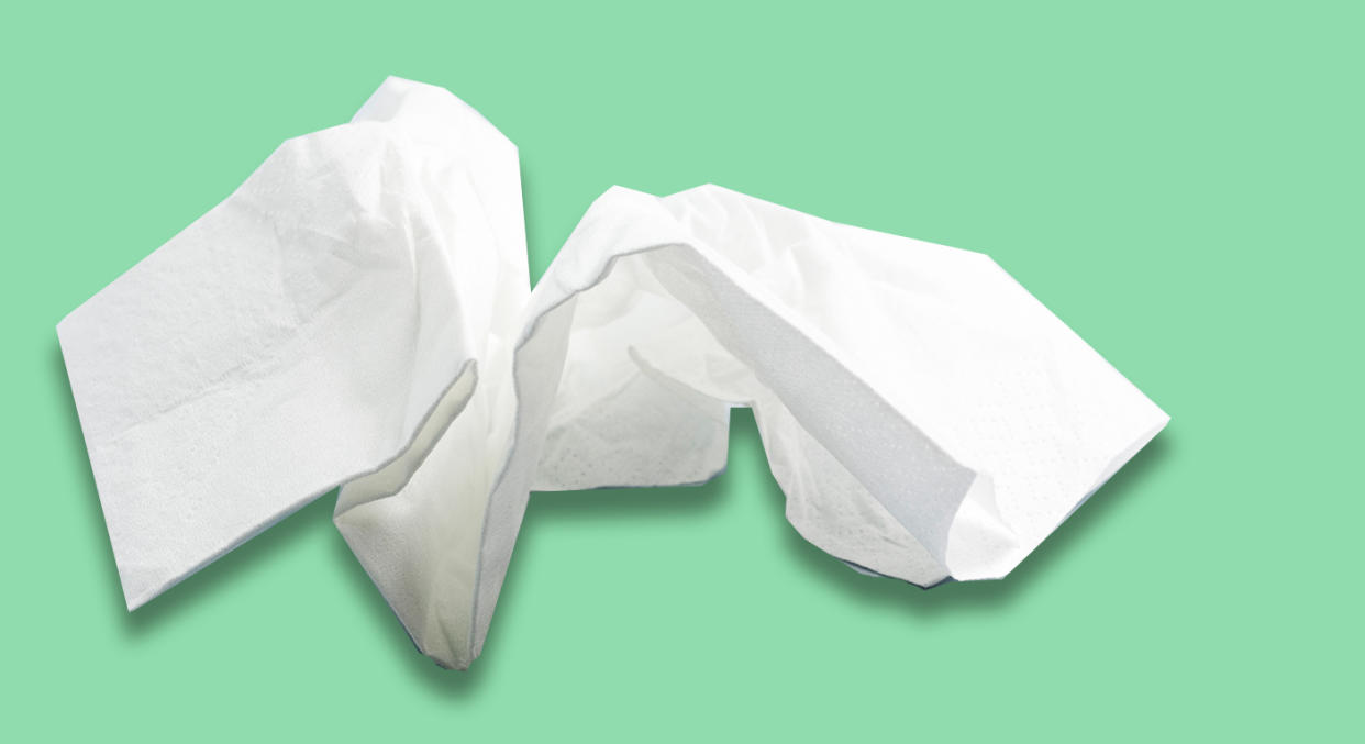 A £62 used tissue is said to reinforce your immunity. [Photo: Getty]