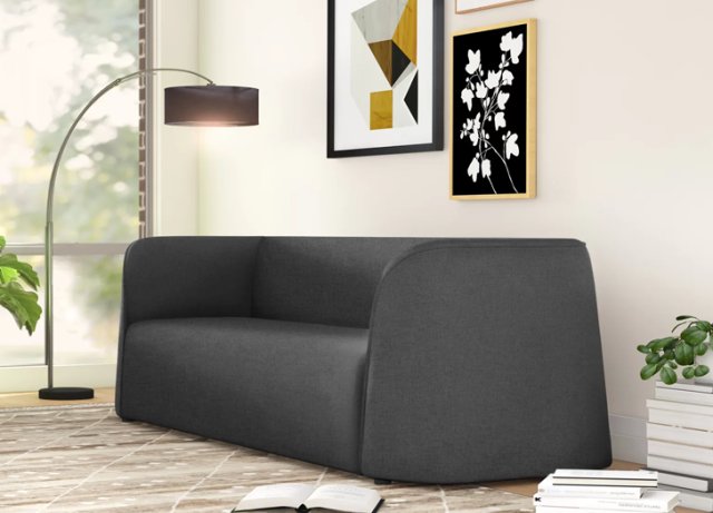 Lilola Home Brayden Dark Gray Fabric Sectional