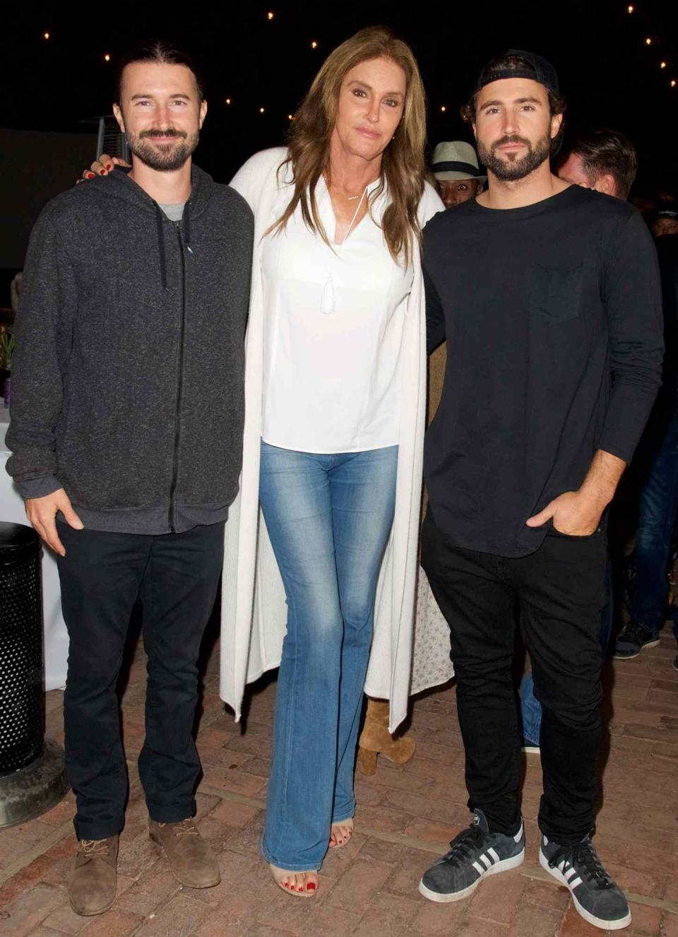 Brandon Jenner, Caitlyn Jenner and Brody Jenner attend the Brandon Jenner Record Release Party For "Burning Ground" on November 19, 2016 in Malibu, California