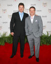 Drew Lachey and his brother, Nick, wore classic suits along with their signature smiles. Jason Kempi/WireImage.com