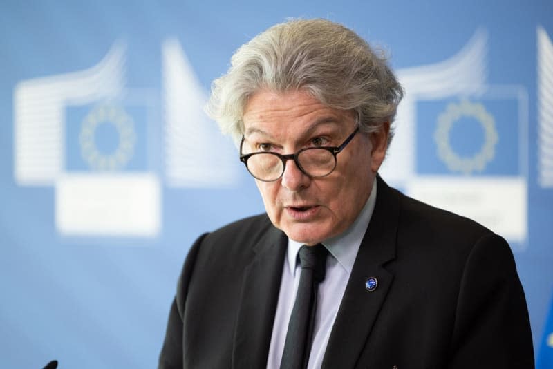 EU Internal Market Commissioner Thierry Breton Thierry Breton speaks during a press conference in Brussels. Christophe Licoppe/European Commission/dpa