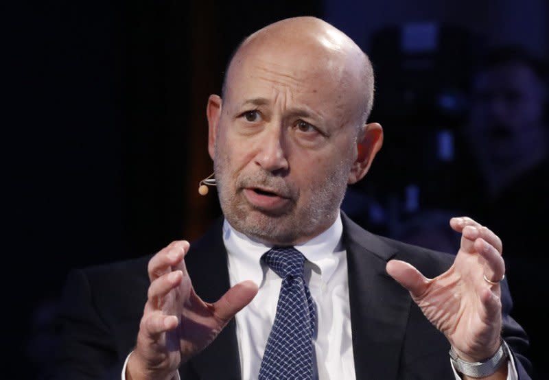 Goldman Sachs Chairman and CEO Lloyd Blankfein speaks at the Bloomberg Global Business Forum in New York, U.S., September 20, 2017. REUTERS/Brendan McDermid