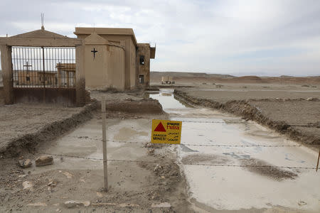 A general view shows an area recently cleared of mines and unexploded ordnance in a project to clear the area near Qasr Al-Yahud, a traditional baptism site along the Jordan River, near Jericho in the occupied West Bank, December 9, 2018. REUTERS/Ammar Awad