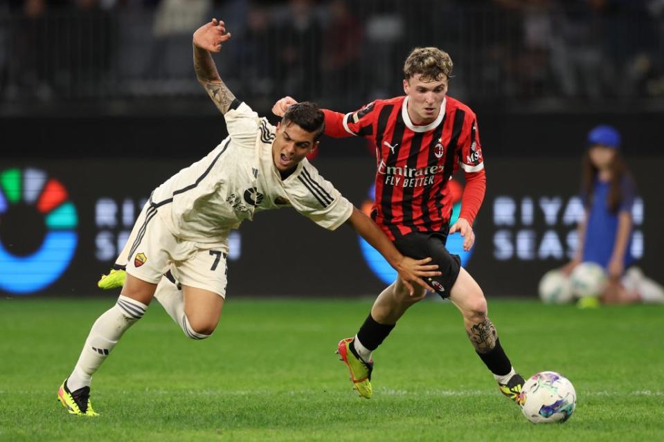<em>Alex Jimenez Sanchez played five matches for AC Milan last season. (Photo by Will Russell/Getty Images)</em>