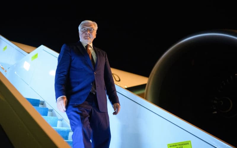 German President Frank-Walter Steinmeier arrives at Esenboga Airport in Ankara. Bernd von Jutrczenka/dpa