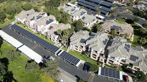 Sunrun multifamily solar installation at Villa Loma Apartments in Carlsbad, CA