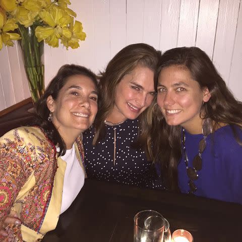 <p>Brooke Shields Instagram</p> Brooke Shields and her sisters Diana and Olympia.