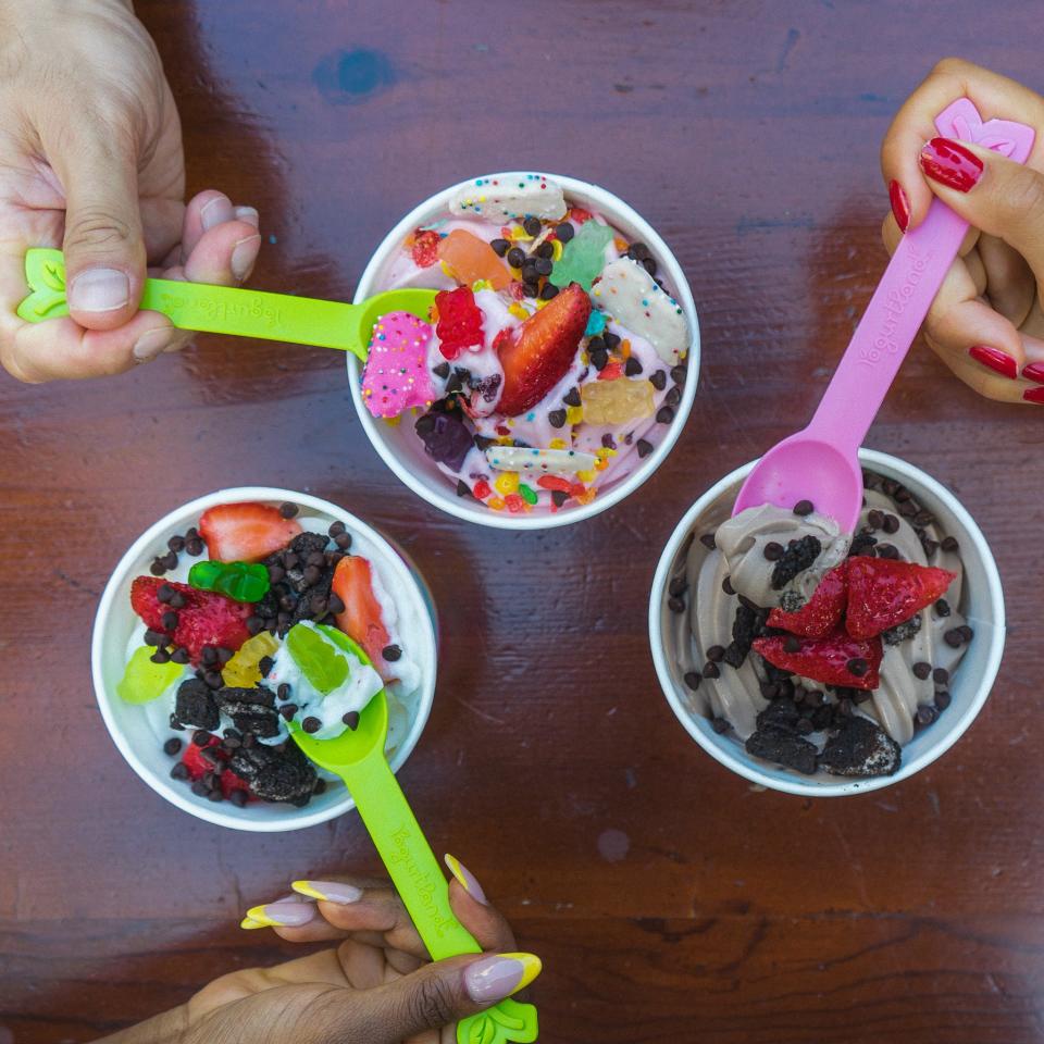 Yogurtland is offering $5 off online orders of $30 or more before taxes and fees on Veterans Day weekend (Nov. 10-12).