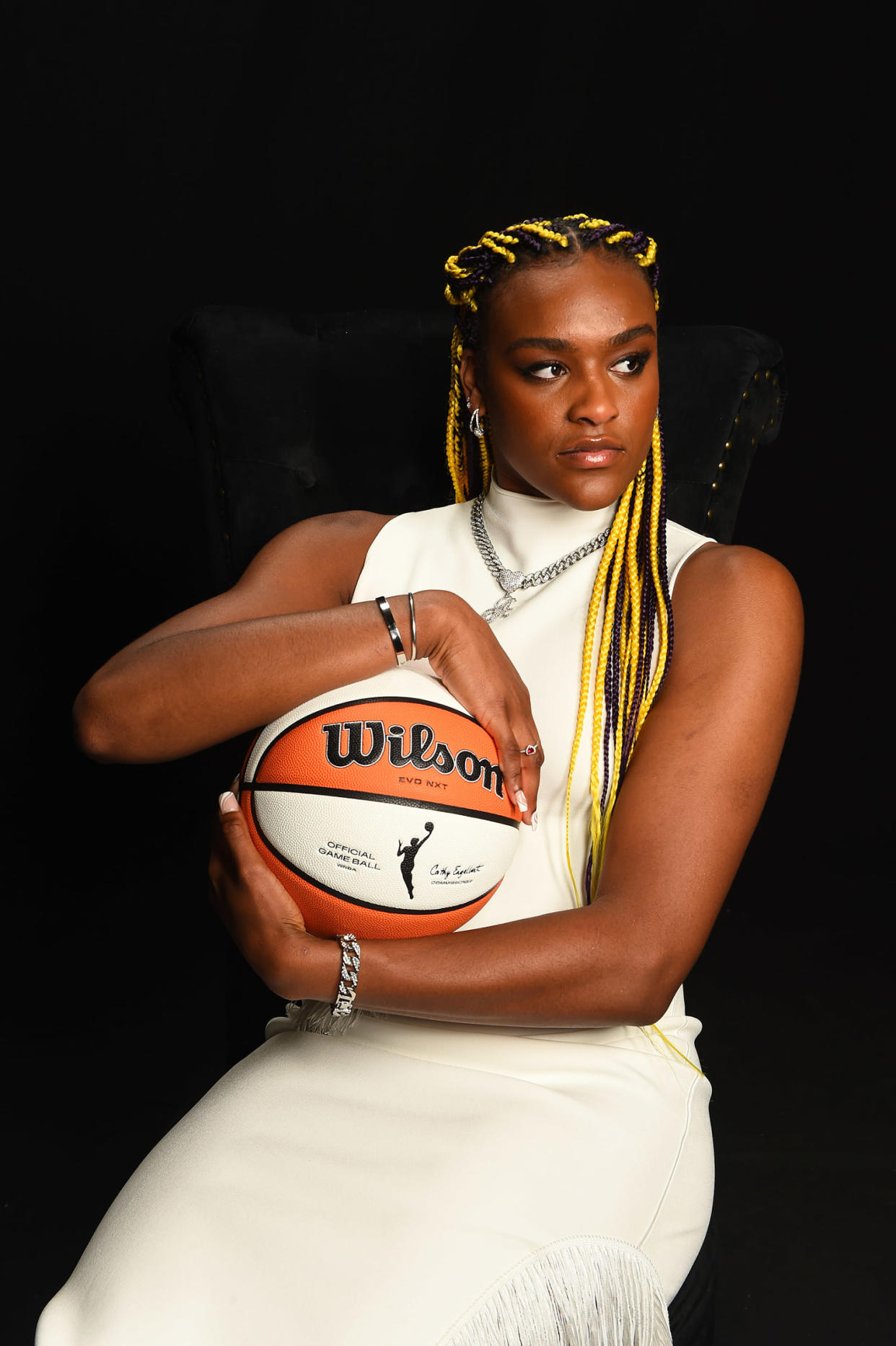 Aaliyah Edwards at the 2024 WNBA draft. (Brian Babineau / NBAE via Getty Images)