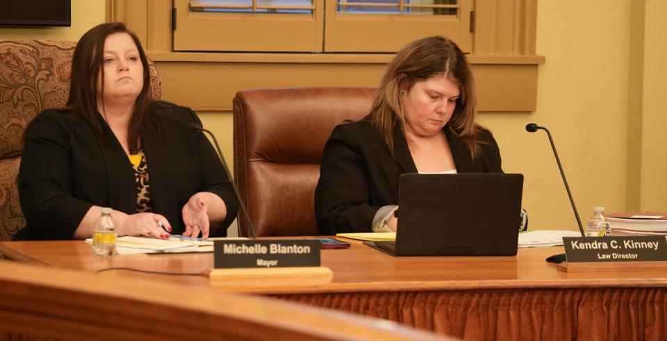 Circleville Mayor Michelle Blanton, left, has suspended the police chief and the deputy chief, and fired safety director and the previous city law director. At right is the new law director, Kendra Kinney.