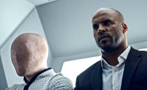 <p>Ricky Whittle as Shadow Moon in Starz’ <i>American Gods</i>.<br><br>(Photo: Starz) </p>