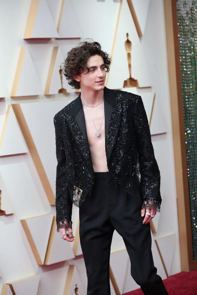 Timothee Chalamet wore womenswear at the Oscars