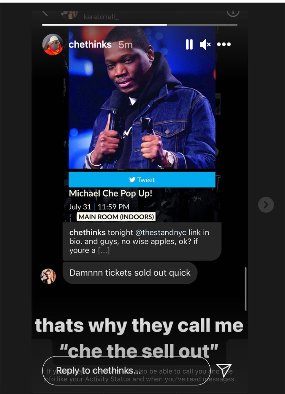 Michael Che's Instagram (@chethinks / Instagram)