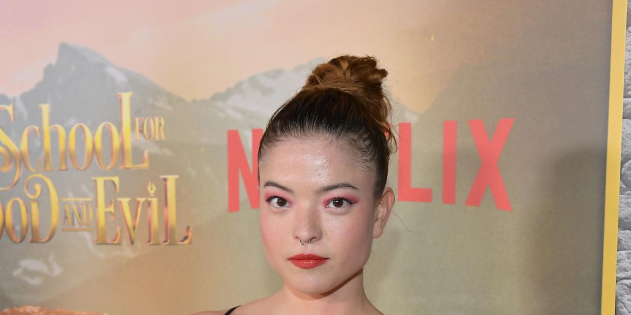 los angeles, california october 18 piper curda attends the world premiere of netflixs the school for good and evil at regency village theatre on october 18, 2022 in los angeles, california photo by charley gallaygetty images for netflix