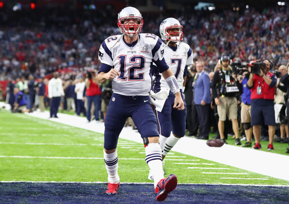 patriots cheering on field