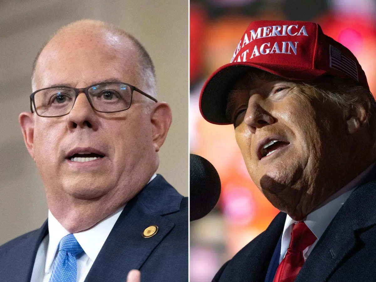 Gov. Larry Hogan said if Trump announces a 2024 run before the midterms GOP gove..