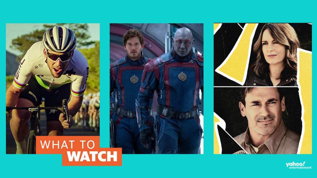What to watch: Mark Cavendish: Never Enough, Guardians of the Galaxy Vol. 3 and Maggie Moore(s) are among the best movies new to streaming this weekend. (Open Road/Disney/Sky Cinema)