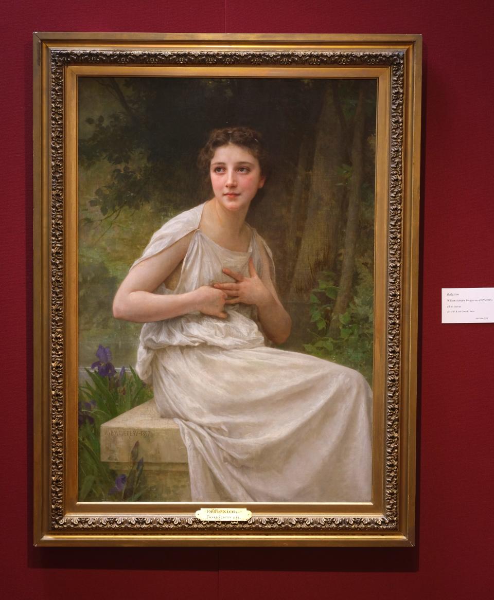 "Reflexion," an oil on canvas painting by William-Adolphe Bouguereau (1825-1905), is on view at the Mabee-Gerrer Museum of Art March 1, 2022, in Shawnee.