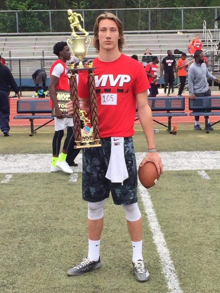 As a freshman at Cartersville High School in Georgia, Trevor Lawrence won the Underclassman Award at MVP Camp for the second consecutive year. [Rusty Mansell/Provided]