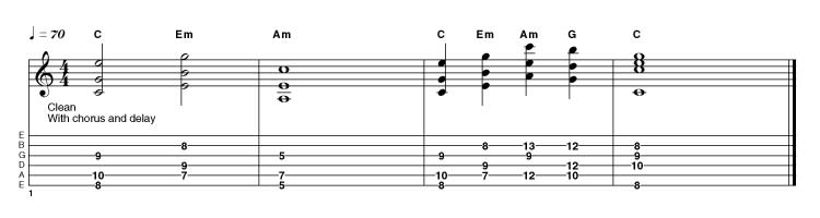 EXAMPLE 2: eric johnson style major and minor triads