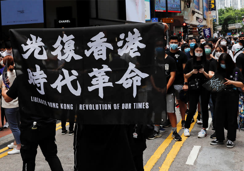 2019年香港「反送中」。達志影像