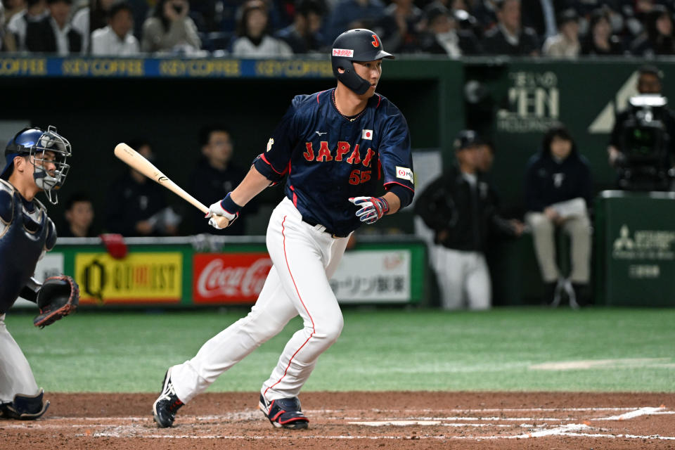 秋広優人。（Photo by Gene Wang/Getty Images）