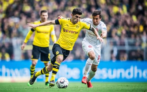 Christian Pulisic in action for Dortmund - Credit: Getty images