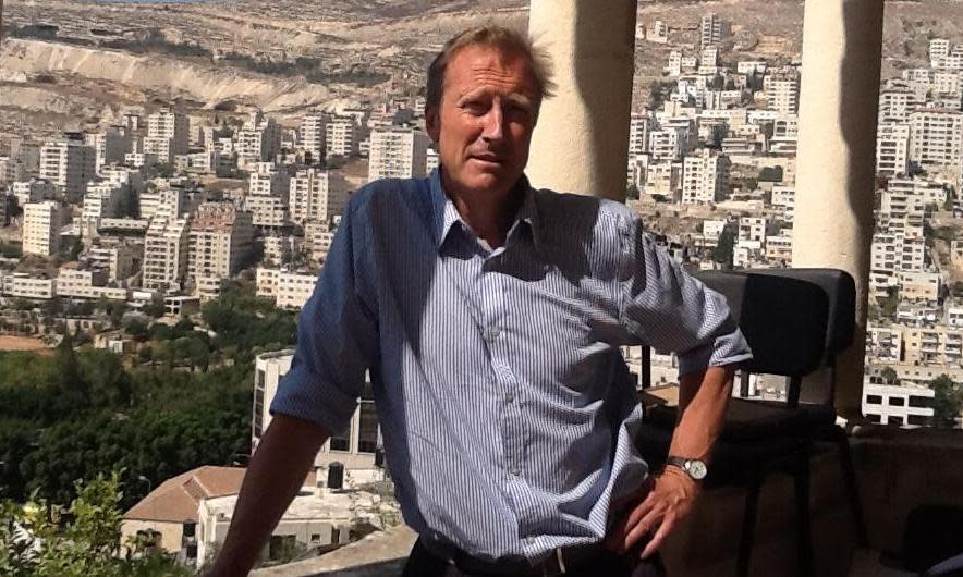 <span>Davies in Nablus, in the West Bank. He enabled Muslim and Jewish faith schools to debate the conflict taking place in Gaza</span><span>Photograph: None</span>