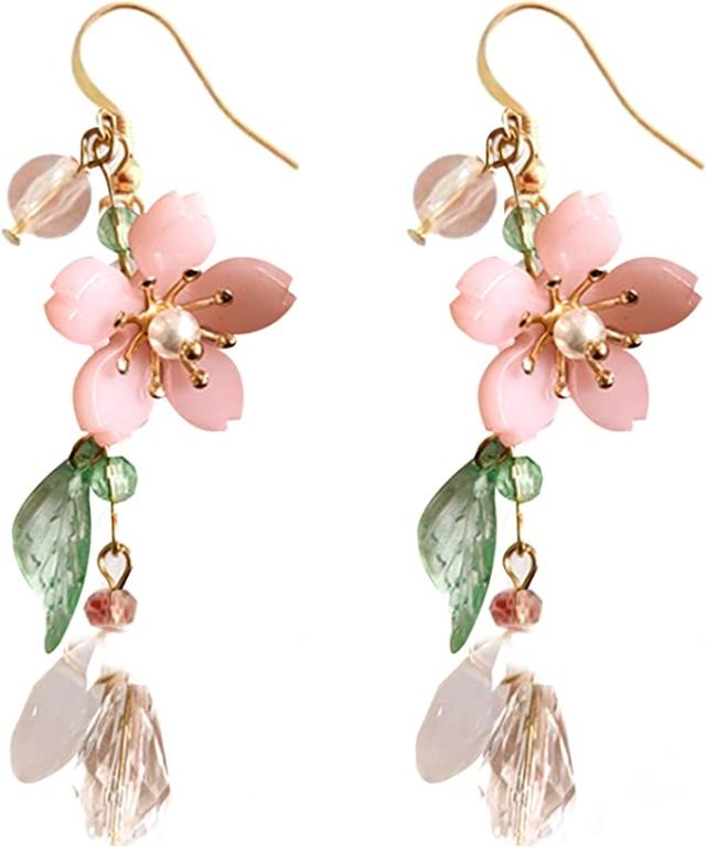 Zara Golden Cascading Floral Earrings - Kate Middleton Earrings