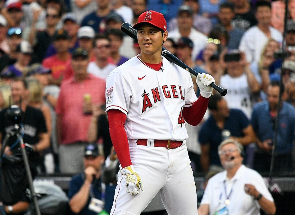 Shohei Ohtani #17 of the Los Angeles Angels