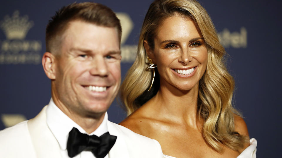 David and Candice Warner, pictured here at the 2020 Cricket Australia Awards.