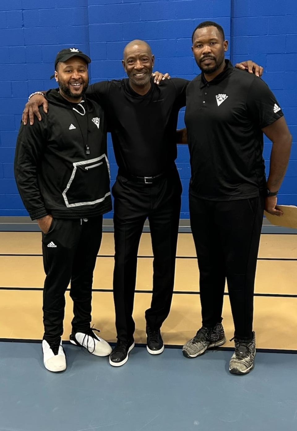 Former NBA Coach Sam Mitchell, center, will team with Darryl Peterson, left, and CVCA coach Matt Futch to coach standout Darryn Peterson's Phenom United AAU team.