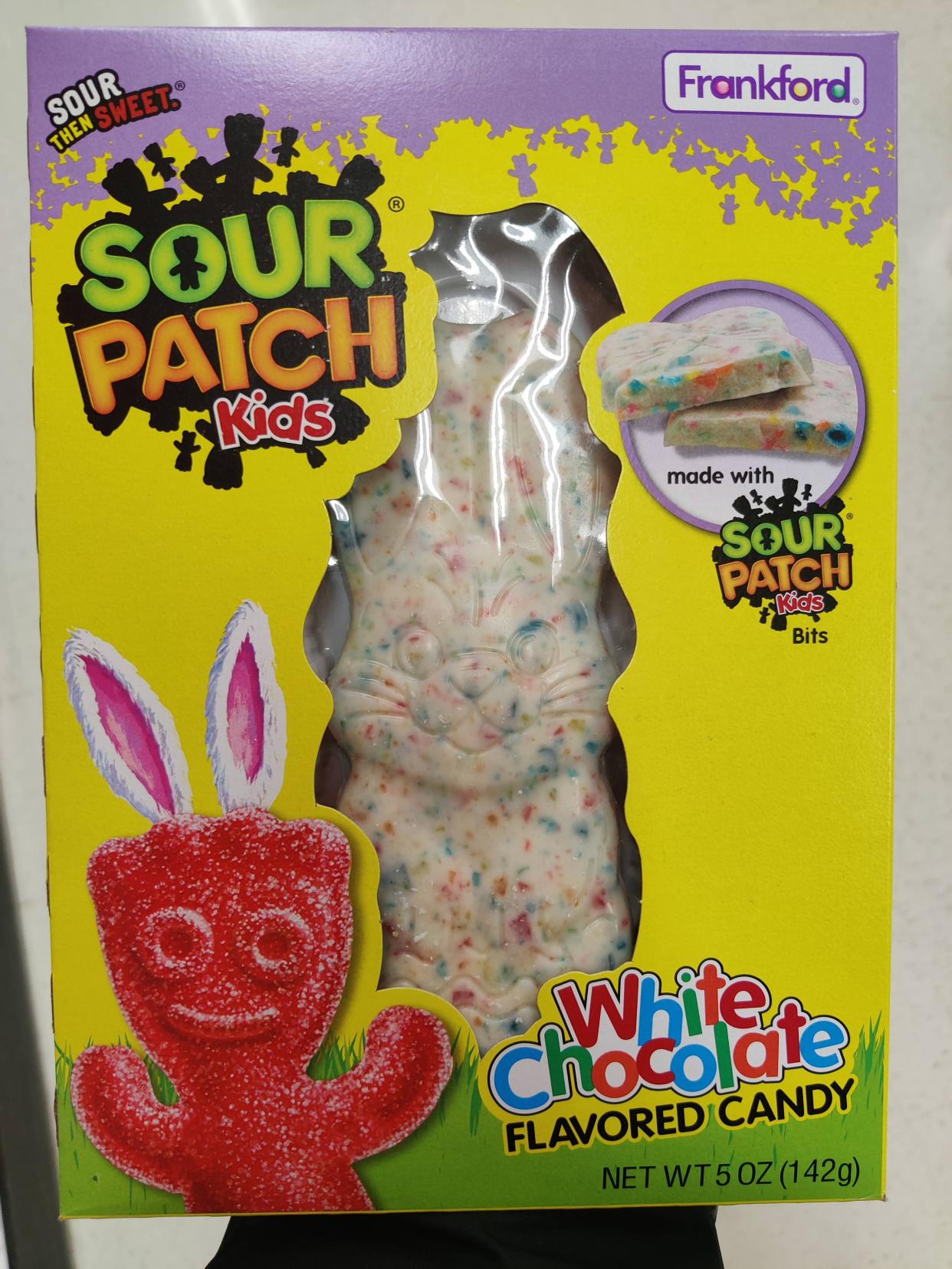 white chocolate sour patch bunny