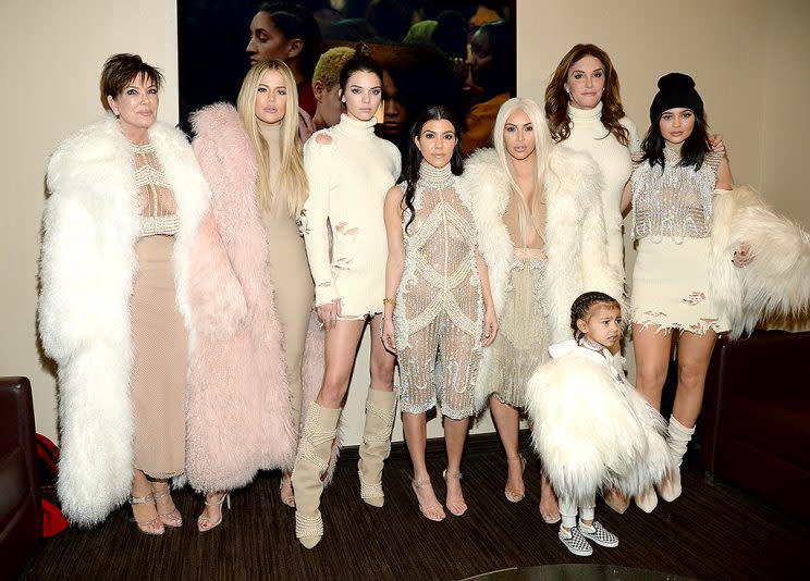 The Kardashian-Jenners (Photo: Kevin Mazur/Getty Images for Yeezy Season 3)