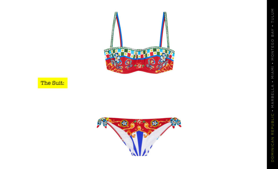 Dolce & Gabbana Carretto Printed Underwired Bikini, $695, net-a-porter.com