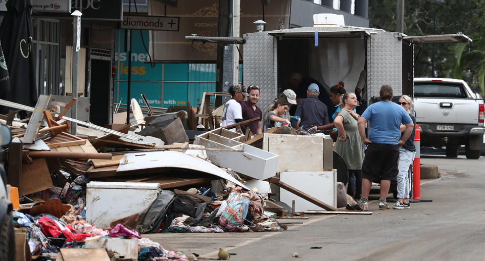 Scenes after the floods in the Central Business District of Lismore, NSW on Friday, March 4, 2022.