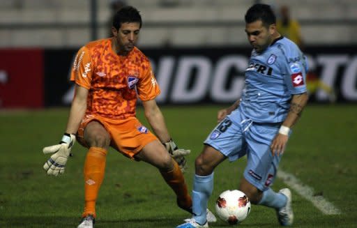 El chileno Deportes Iquique y el mexicano León definirán en el partido de revancha que disputarán el martes en Chile cual de los dos continuará en la Copa Libertadores 2013, con el antecedente de haber empatado 1-1 en el duelo de ida en México. (AFP | Aldo Solimano)