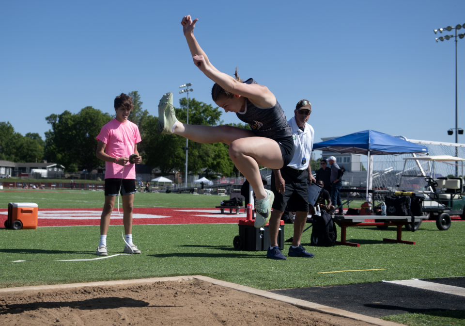 Long Jump, Hannah Kernig, Garfield. Division III Regional Track and Field held at Norwayne High School in Creston.