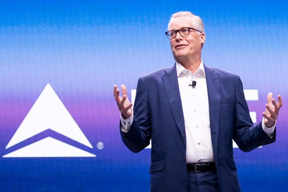 CEO Ed Bastian said roughly 1% of the entire US economy is spend on Delta’s credit cards. EPA