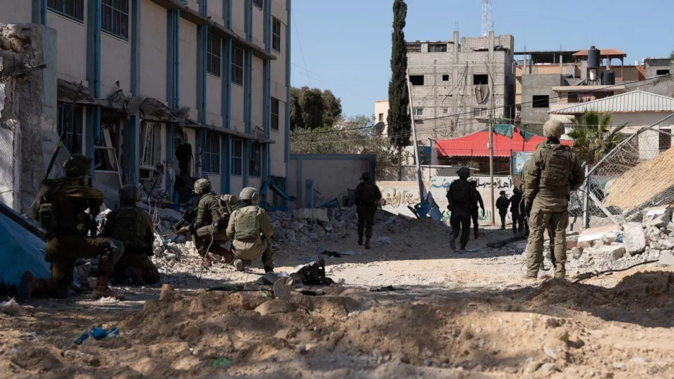 PHOTO: Israeli soldiers operate in a location given as Nasser Hospital in Gaza in this picture released on February 18, 2024.  Israel Defense Forces via Reuters. (Israel Defense Forces/via Reuters)