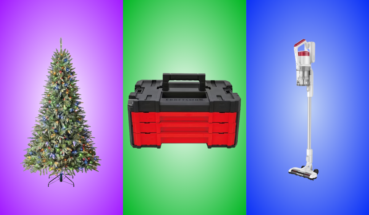 Lowe's Black Friday deals: artificial christmas tree, craftsman tools set, eureka stick vacuum