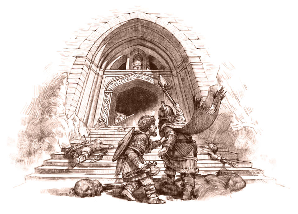 Interior illustrations from Morai - Through the Doors of Durin