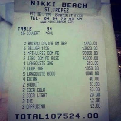 Rich Kids Instagram 2 - Receipt