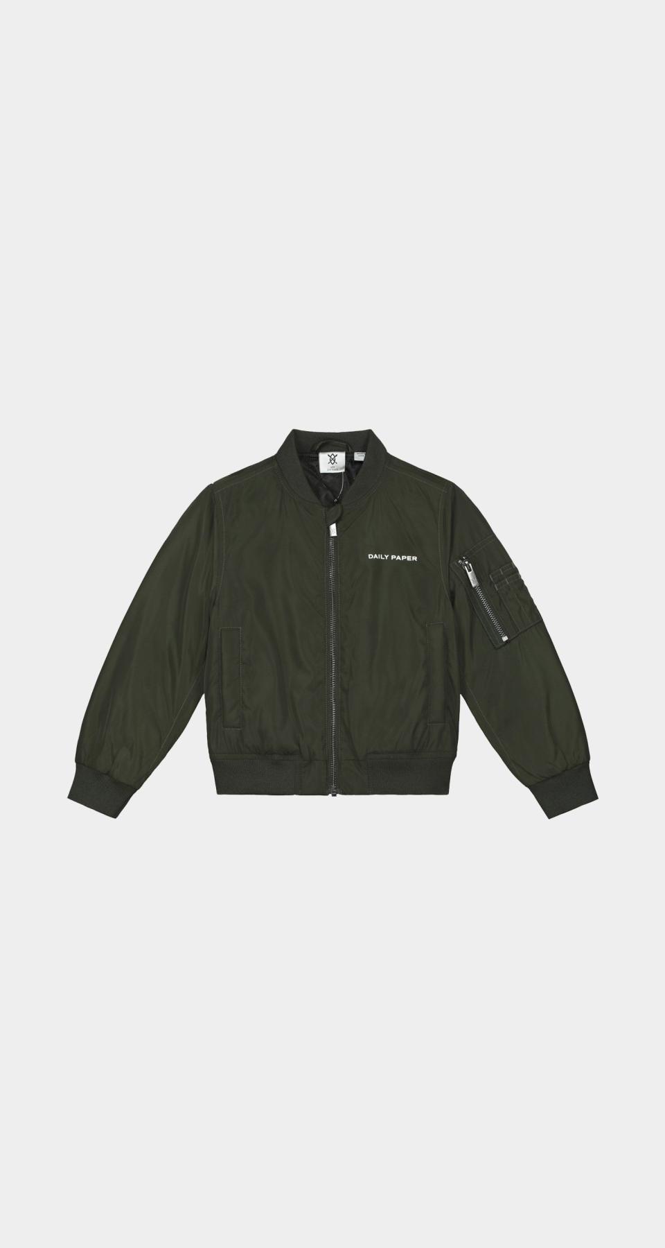 Green Kids Bomber Jacket