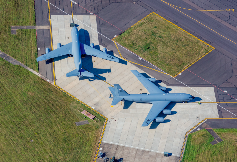 Two US planes at RAF Mildenhall (Picture: Rex)