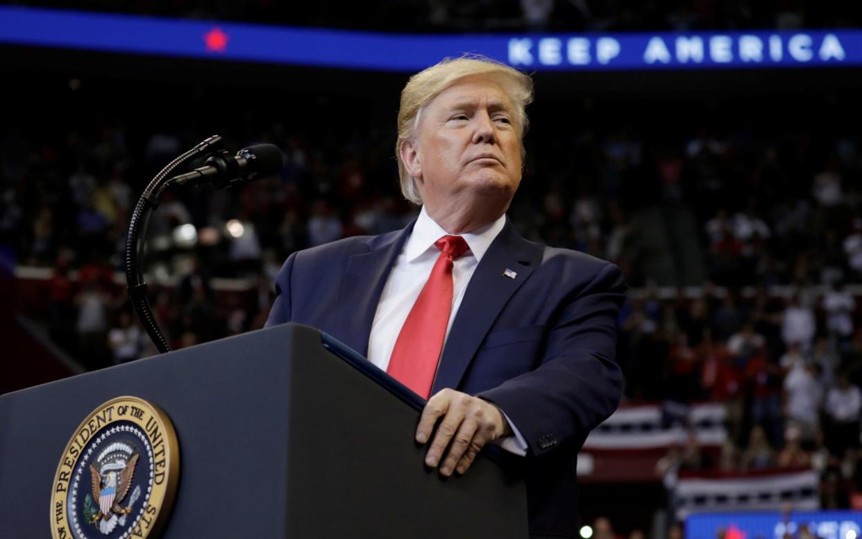 President Donald Trump holds a campaign rally in Florida. - REUTERS