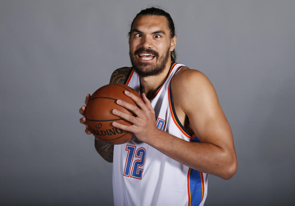 Steven Adams will again be able to focus on what he does best — flex his muscle. (AP)