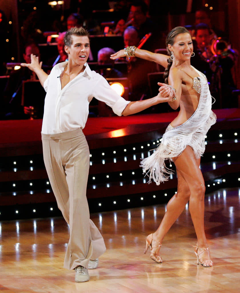 Cody Linley and Edyta Sliwinska perform a dance on the seventh season of Dancing with the Stars.