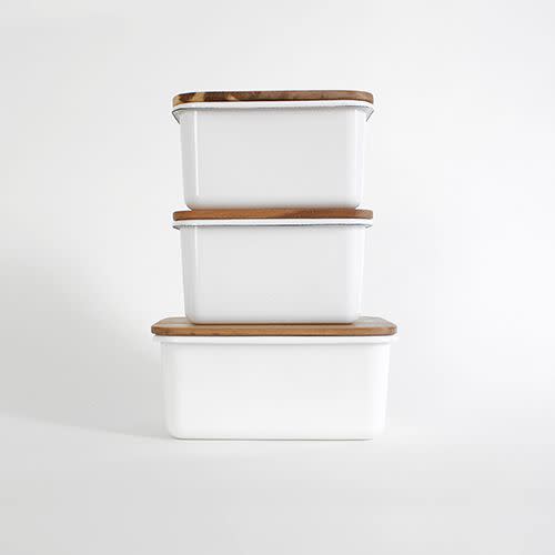 Enamel Storage Boxes